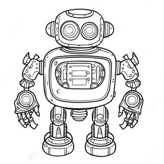 Detaljan Steampunk Robot Bojanka 79875 21947