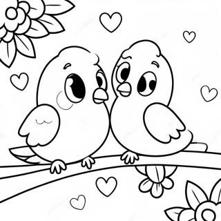 Zabavne Ptice Ljubavi Na Obojenoj Stranici 80004 22045