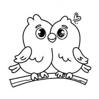 Zabavne Ptice Ljubavi Na Obojenoj Stranici 80004 22048