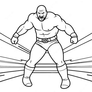 Wwe Rvac Koji Skace Na Protivnika Na Obojenoj Stranici Бојанке