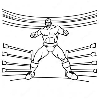 Wwe Rvac Koji Skace Na Protivnika Na Obojenoj Stranici Бојанке