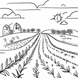 Pitoreskno Polje Farme Sa Usevima Bojanka 80929-22771