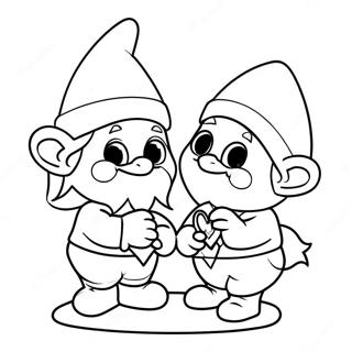 Razigrani Valentinov Patuljak Sa Kupidovim Lukom Za Bojanje 81082-22885