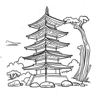Tradicionalna Japanska Pagoda Bojanka 82187 23737
