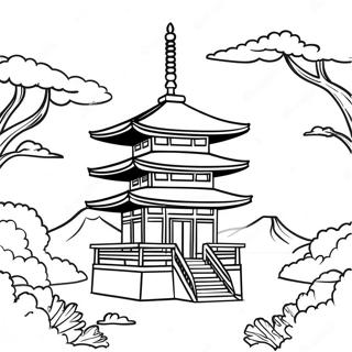 Tradicionalna Japanska Pagoda Bojanka 82187 23740