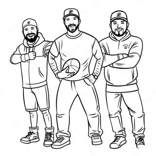 Stranica Za Bojenje Tima Dude Perfect U Akciji Бојанке