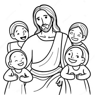 Isus Sa Decom Za Bojanje 8378-332
