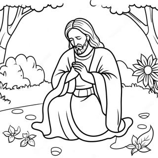 Isus Se Moli U Vrtu Za Bojanje 8380-2001