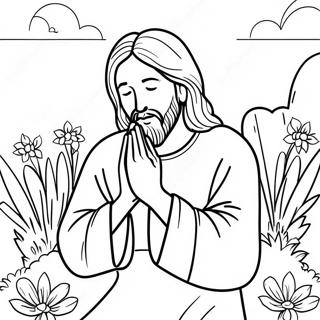 Isus Se Moli U Vrtu Za Bojanje 8380-2002