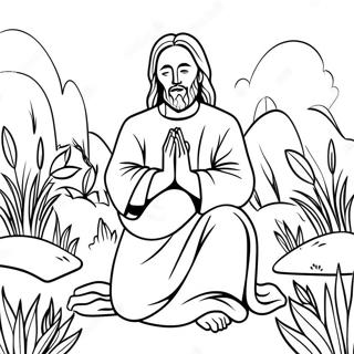 Isus Se Moli U Vrtu Za Bojanje 8380-2003