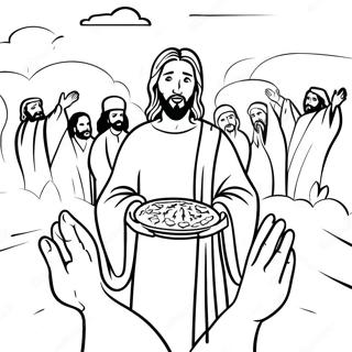 Isus Hrani 5000 Ljudi Za Bojanje 8381 1283