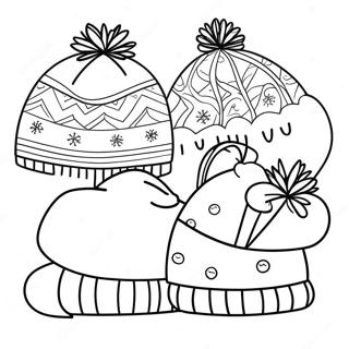 Udobni Zimski Sesiri Stranica Za Bojanje 84344 25462