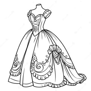 Bojanka Sa Gracioznom Vintage Haljinom Za Bal 84473-25561