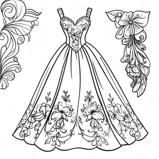 Bojanka Sa Gracioznom Vintage Haljinom Za Bal 84473-25564