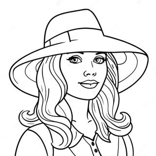 Sarmantna Realisticna Devojka Sa Sesirom Bojanka 85779-26662