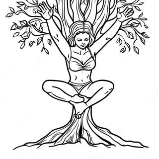 Fleksibilna Drvo Poza Bojanka 87059-27668