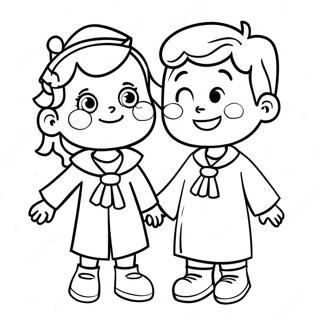 Srecna Stranica Za Bojanje Dece Na Diplomiranju U Vrticu 88675-29086