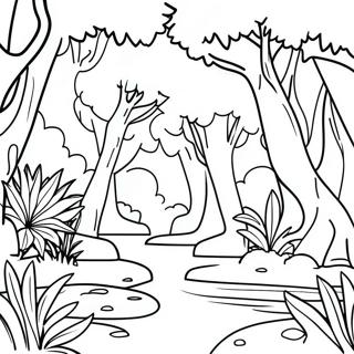 Bujna Stranica Za Bojanje Dzungle Ekosistema 88702-29109