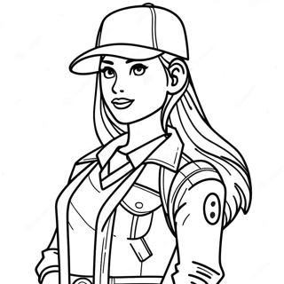 Bojanka Stilizovane Devojke Iz Fortnite A U Outfitu 88959-29305