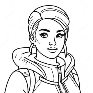 Bojanka Stilizovane Devojke Iz Fortnite A U Outfitu 88959-29306