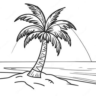 Bojanka Sa Palmom Na Suncanoj Plazi 89063 29392