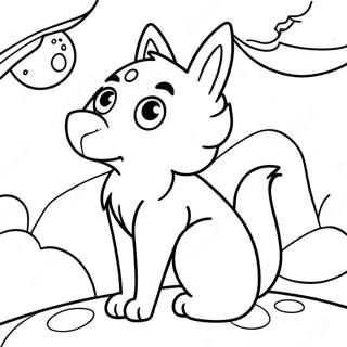 Bojanka Za Chibi Vuka Koji Zavija Na Mesec 89629-29825