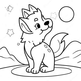 Bojanka Za Chibi Vuka Koji Zavija Na Mesec 89629-29827