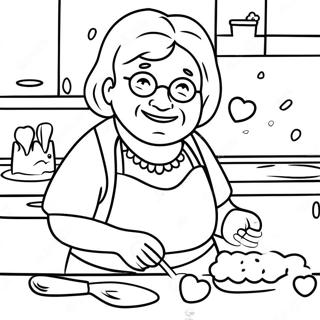 Srecna Baba Koja Pece Kolace Bojanka 90404 30422