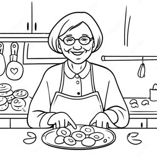 Srecna Baba Koja Pece Kolace Bojanka 90404 30423