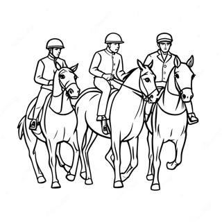 Elegantni Dzokeji Na Konjima Bojanka 91021 30906