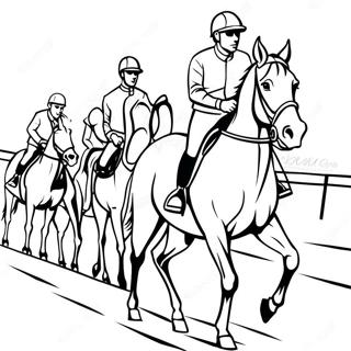 Elegantni Dzokeji Na Konjima Bojanka 91021 30907