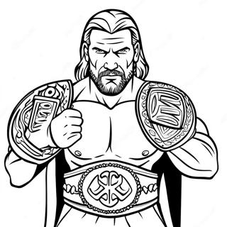 Bojanka Triple H Drzi Dva Pojasa 91124-31054