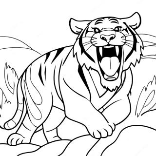 Snazni Tigar Koji Rice Za Bojanje 9115-1420