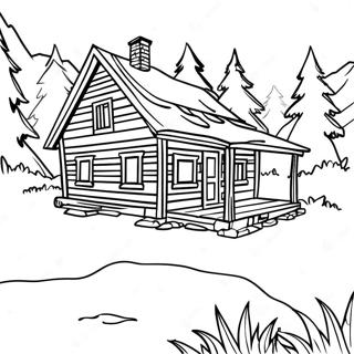 Stranica Za Bojanje Rusticne Planinske Kabine 91788-31571