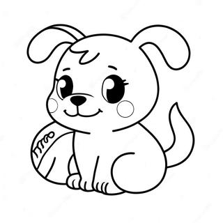 Preslatki Kawaii Pas Sa Loptom Bojanka 91916-31674