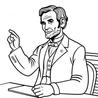 Abraham Linkoln Drzi Govor Bojanka 92045 31778