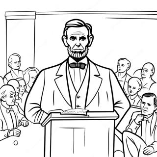 Abraham Linkoln Drzi Govor Bojanka 92045 31779