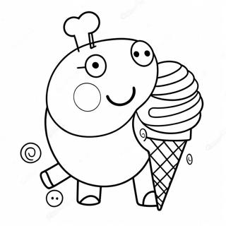 Peppa Pig Sa Sarenim Sladoledom U Kornetu 92246-31927