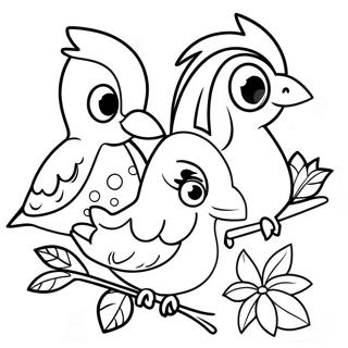 Sareni Tropski Ptici Bojanka 92325 31989