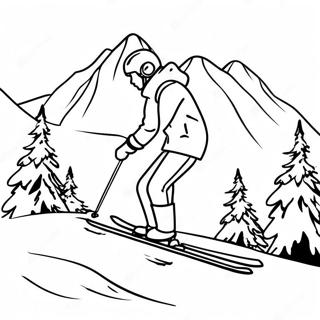 Bojanka Sa Skijanjem Na Sneznoj Planini 93430 32848