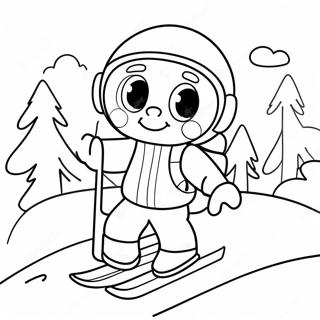 Bojanka Sa Slatkim Crtanjem Skijasa 93432 32856