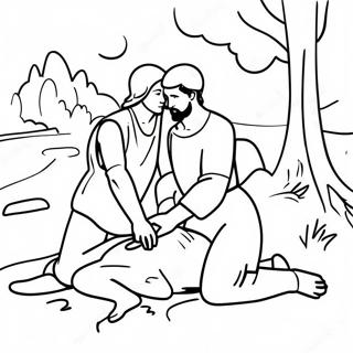 Bojanka Dobrog Samaritanca Koji Pomaze Povredenima 93483-32890