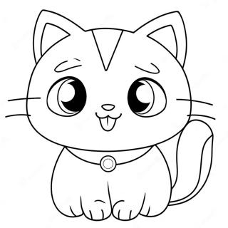 Slatka Anime Macka Sa Velikim Ocima Bojanka 93688 33047