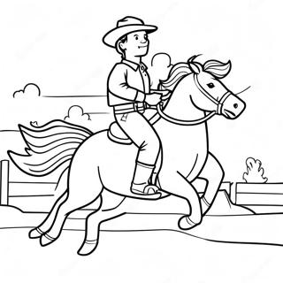 Kauboj Koji Jaha Divlju Konja Bojanka 93714 33068