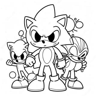 Razigrani Srebrni Sonic Sa Prijateljima Stranica Za Bojanje 93948 33253