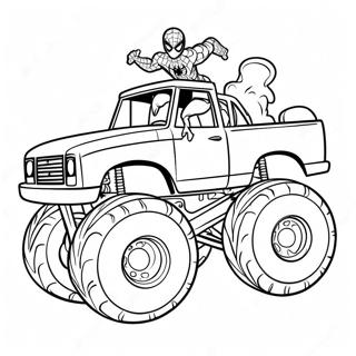 Bojanka Sa Spajdermenom Koji Vozi Ogroman Monster Truck 94074-33348