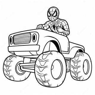 Bojanka Sa Spajdermenom U Sarenom Monster Truck U 94075-33350