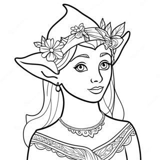 Bojanka Za Elegantnog Realisticnog Vilenjaka Sa Cvecem 94205-33450