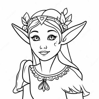 Bojanka Za Elegantnog Realisticnog Vilenjaka Sa Cvecem 94205-33451