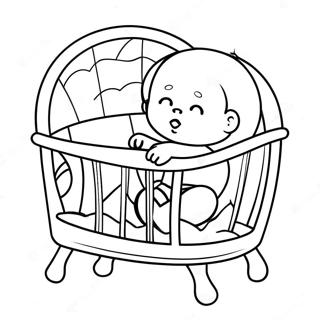 Slatka Beba U Krevetcu Bojanka 94282-33584